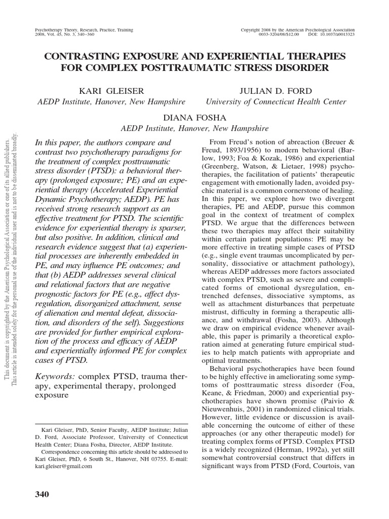 Content image for Post-Traumatic Stress Disorder: Therapies for Healing and Recovery.